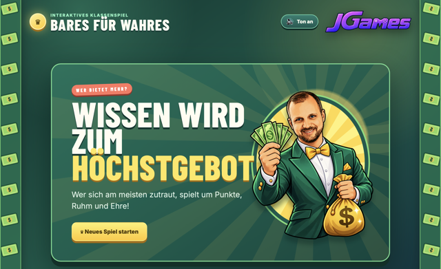 Bares für Wahres – Spielansicht